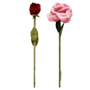 SET OF 2 Cj Hendry Plush Pink and Red Flower 2025